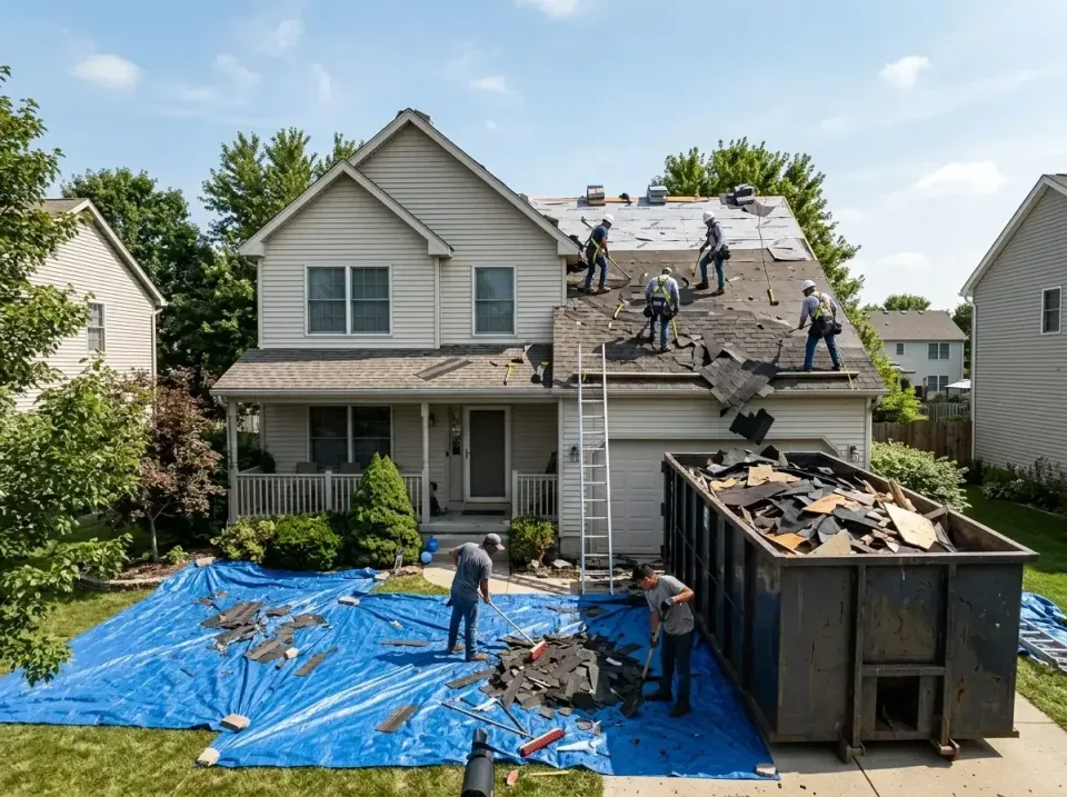 roof-replacement-debris-remova-004 — frequently asked questions, Cheapest Dumpster Rentals in Glen Carbon, IL